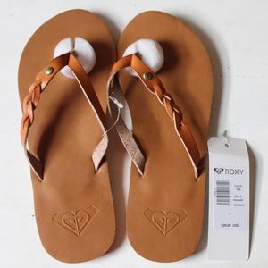 Roxy Leather Flip Flops